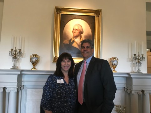 Sally Halela and spouse at Gov Service Award Ap 2018