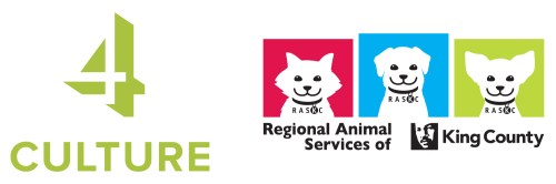 Graphic banner with 4Culture and RASKC logos
